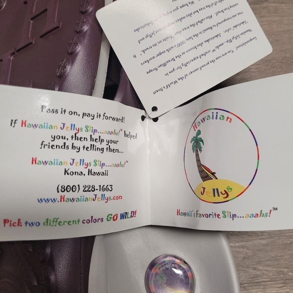 Hawaiian Jellys Flip Flop Thong Flat Sandals Unisex Sz 11 Width - Picture 12 of 14